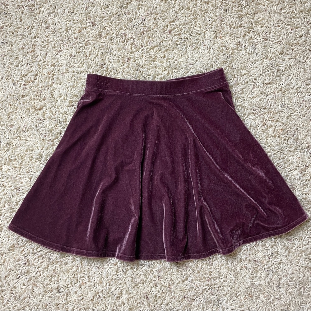 Frenchi Velvet Purple Skirt